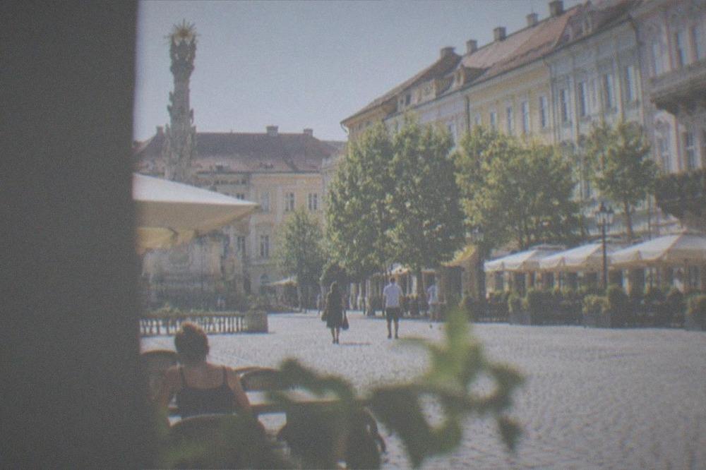Restored facades and cafe terraces around Piata Unirii in Timisoara's old town